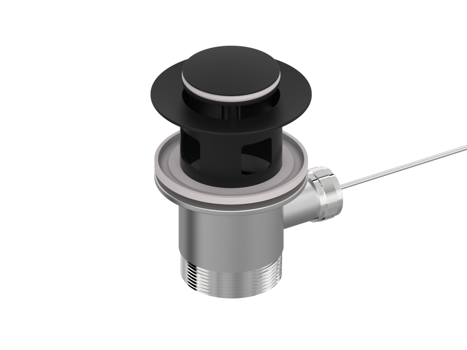 PAR Taps Universal Waste 32mm Bidet Overflow - Matt Black (F11.014.2.34)