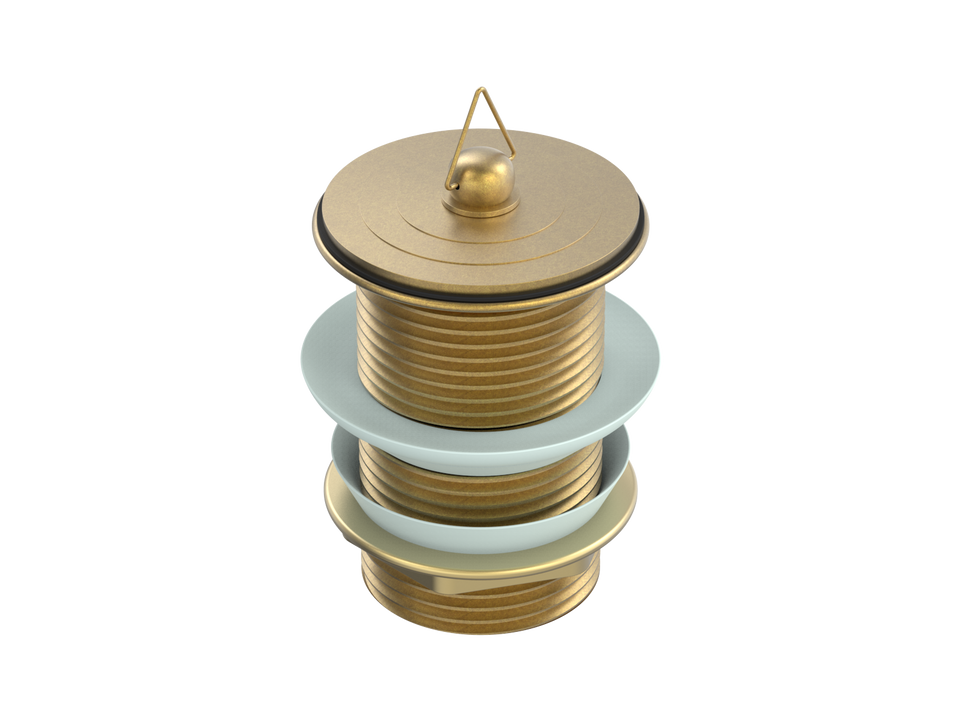 PAR Taps Universal Waste 40mm Standard - Rumbled Brass (F11.021.1.40)