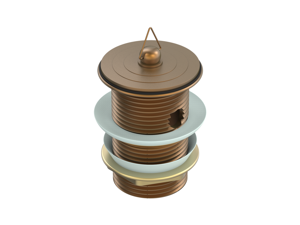 PAR Taps Universal Waste 40mm Standard Overflow - Burnished (F11.021.2.52)