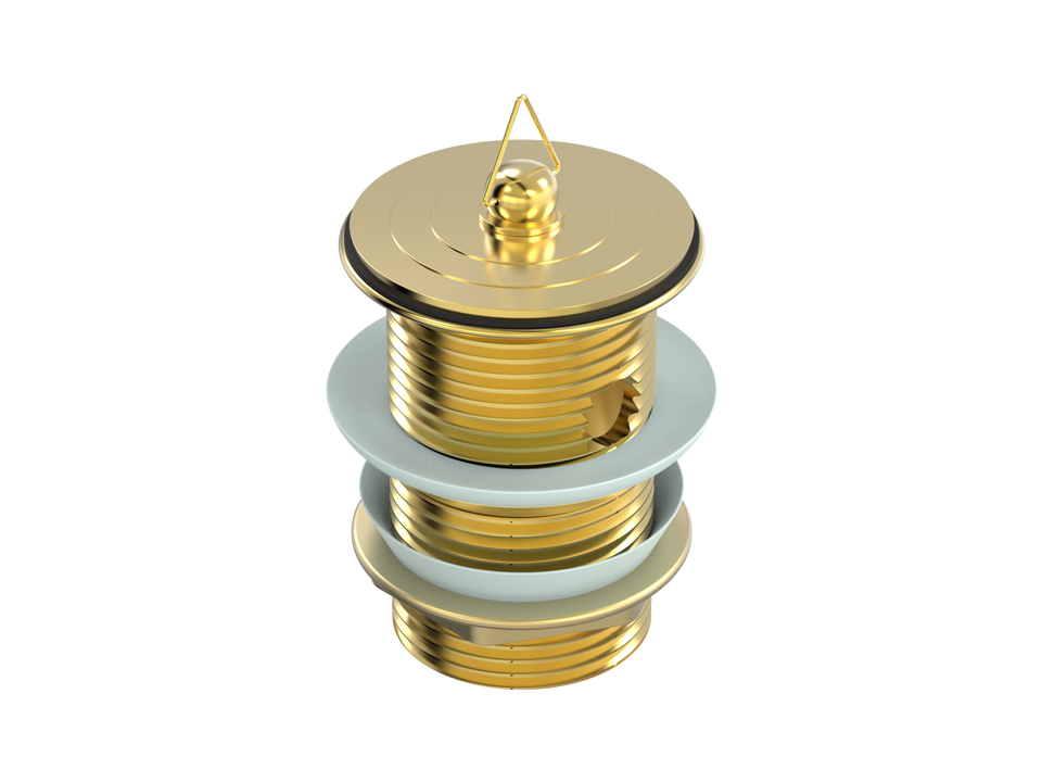PAR Taps Universal Waste 40mm Standard Overflow - 23k Brushed Gold (F11.021.2.12)