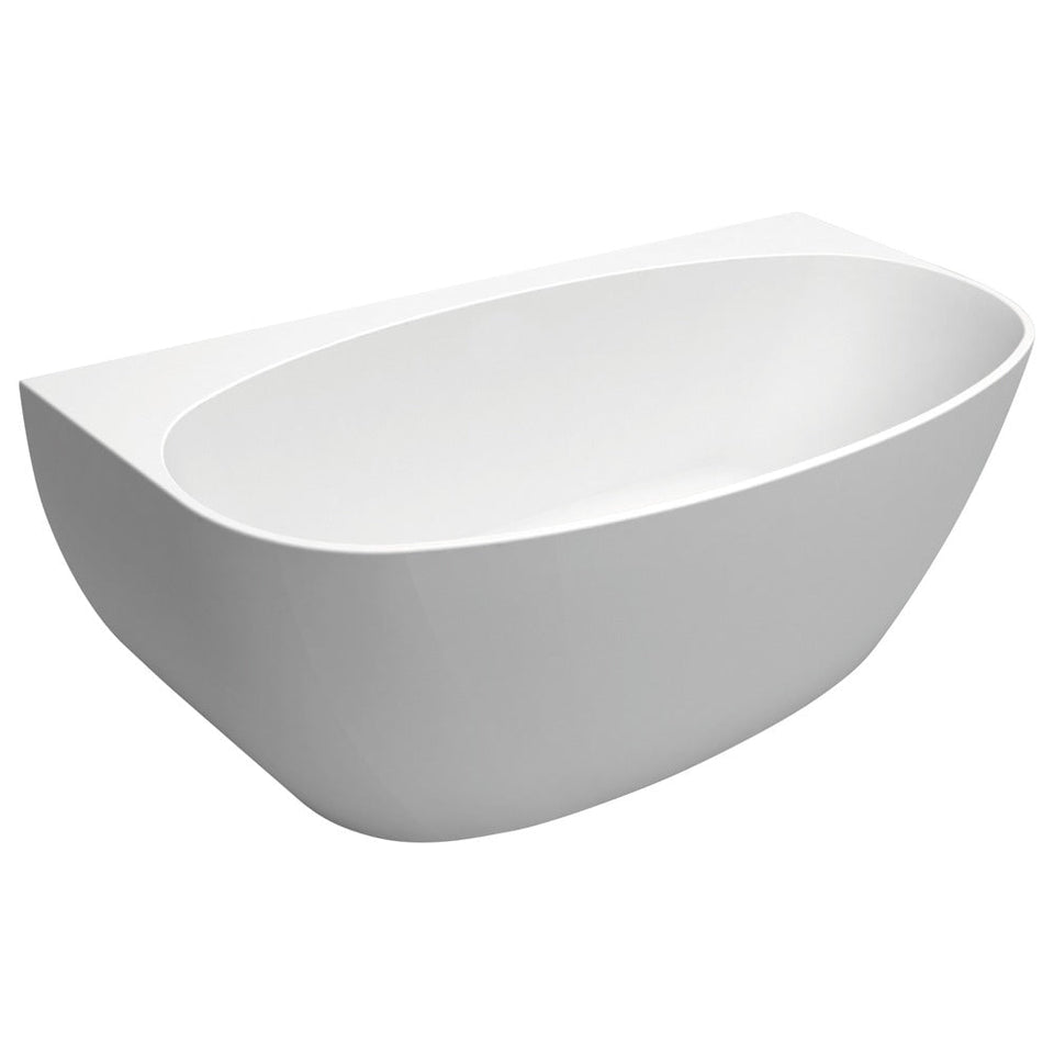 Fienza Keeto Back-To-Wall Acrylic Bath with Overflow