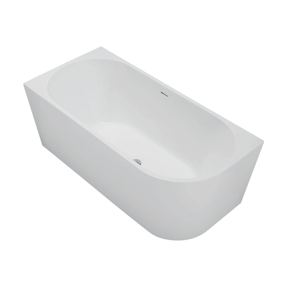 Fienza Isabella Right-Hand Acrylic Corner Bath with Overflow