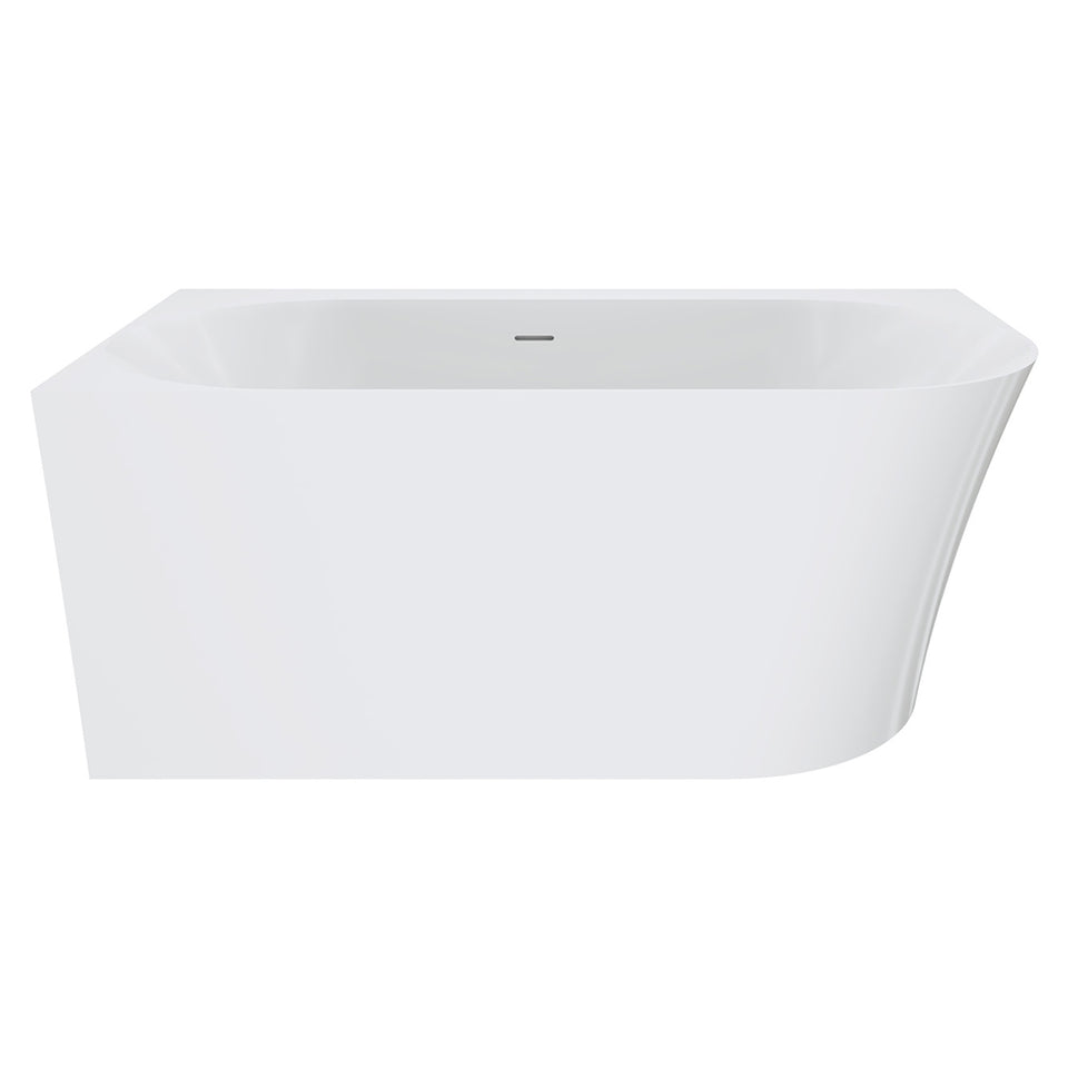 Fienza Chloe Right -Hand Acrylic Corner Bath with Overflow 1400mm Gloss White