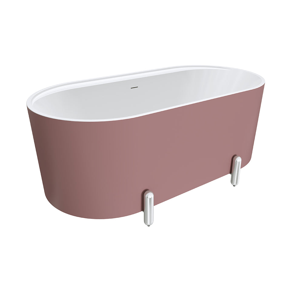 Aluca Freestanding with Legs, Matte Rouge