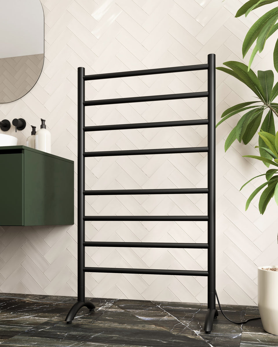 Thermogroup Straight Round Free Standing Heated Towel Rail
