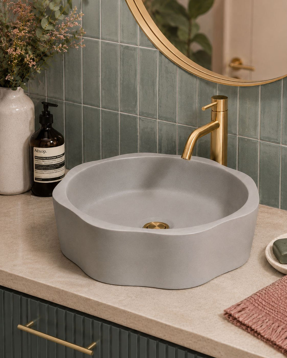 Pietra Bianca Flora Above Counter Basin