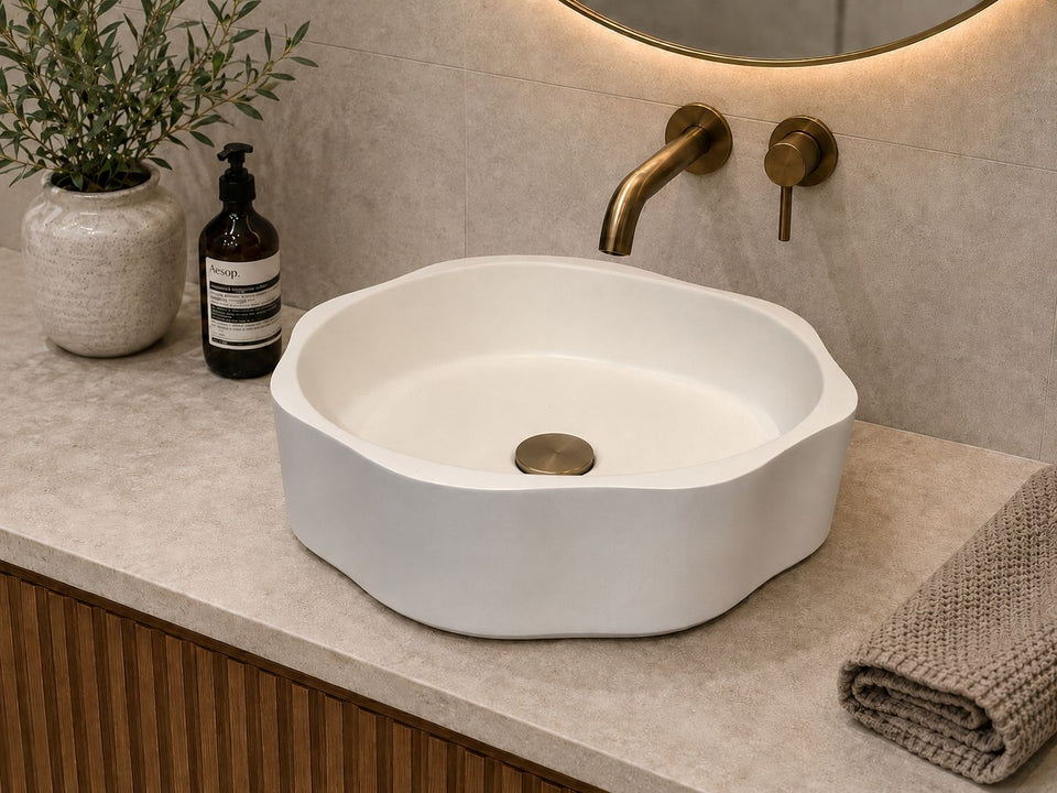 Pietra Bianca Flora Above Counter Basin