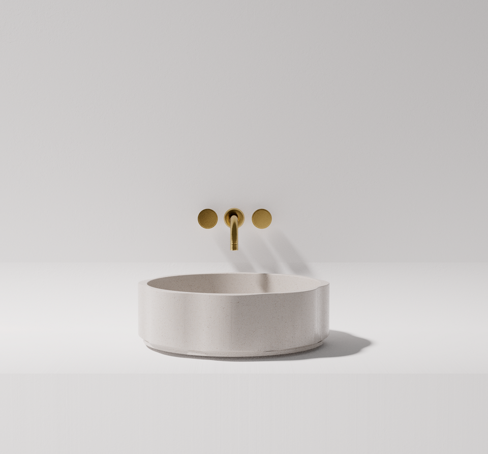 Pietra Bianca Flora Above Counter Basin