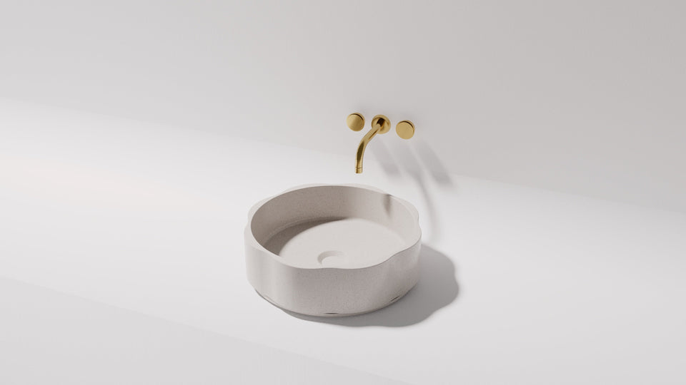 Pietra Bianca Flora Above Counter Basin