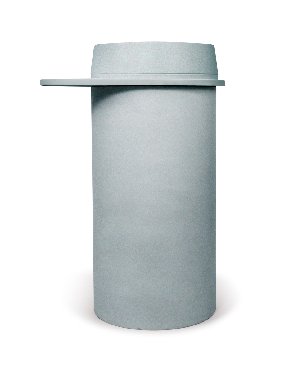 Nood Co Cylinder with Tray - Funl Basin - Powder Blue / Powder Blue Tray (FL1-4-0-PO-TPO)
