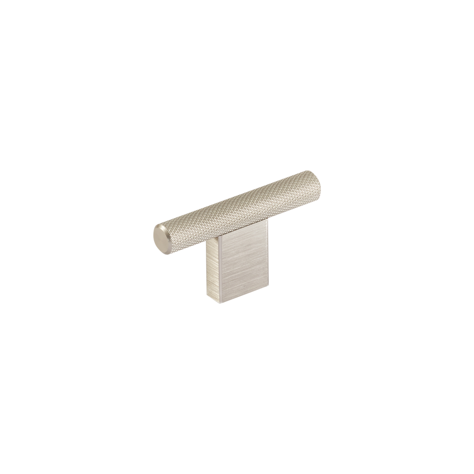Momo Handles Graf Knurled T Knob 60mm Dull Brushed Nickel