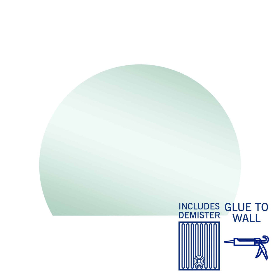 Ablaze HD1290GTD D-Shaped Polished Edge Mirror with Demister (HD1290GTD)
