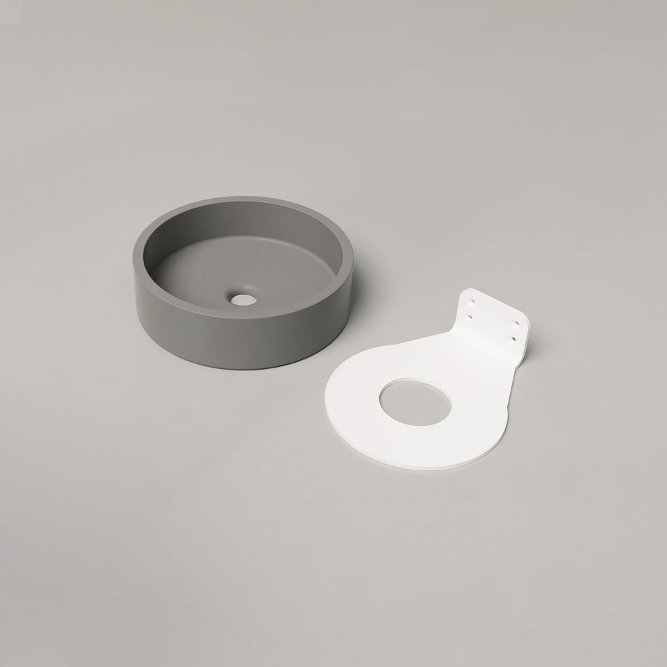 Nood Co Hoop Basin - Wall Hung - Sky Grey (HP1-2-0-SK)
