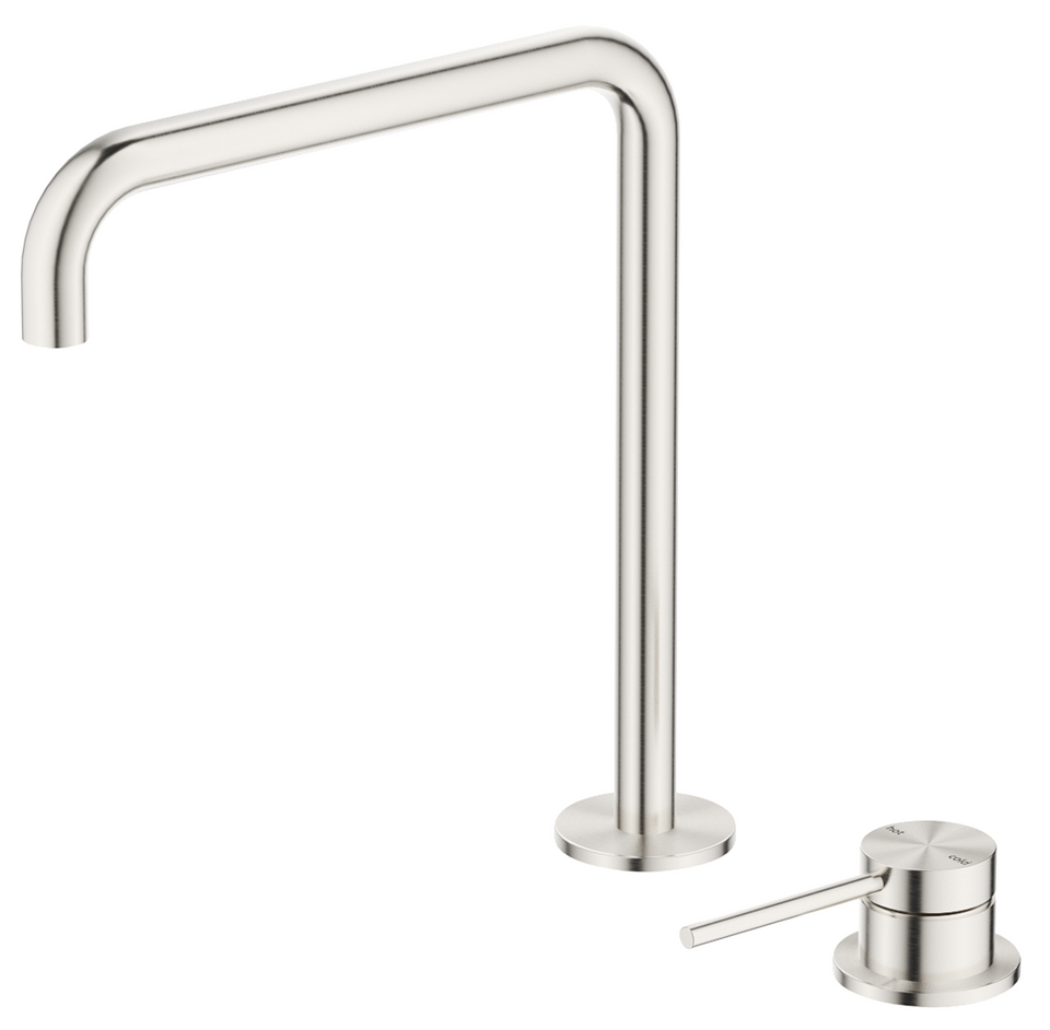 Bella Vista Mica Soft-Square Hob Sink/Basin Mixer Set (HSK-5-R90-BN)