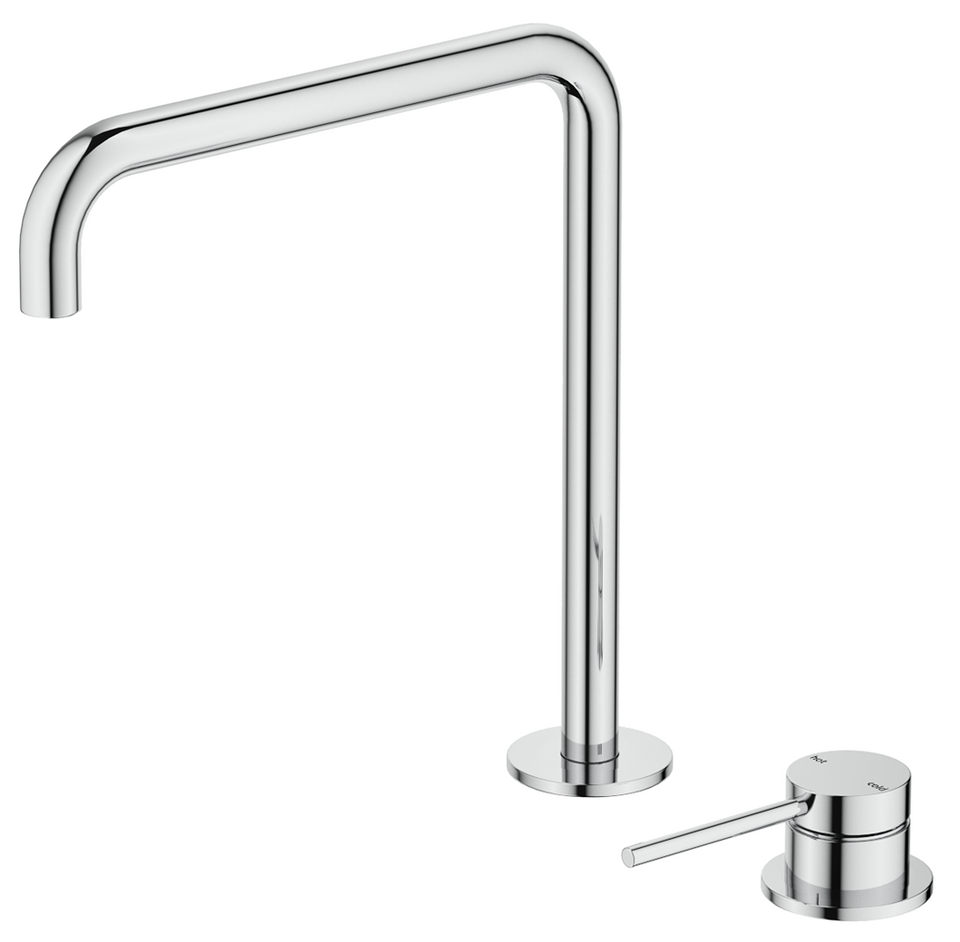 Bella Vista Mica Soft-Square Hob Sink/Basin Mixer Set (HSK-5-R90-CP)