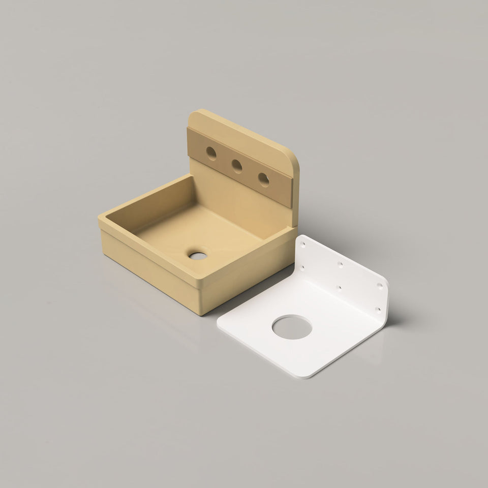 Nood Co Herbert Two Tone Basin - Custard / Wall (HT2-2-3-CU)