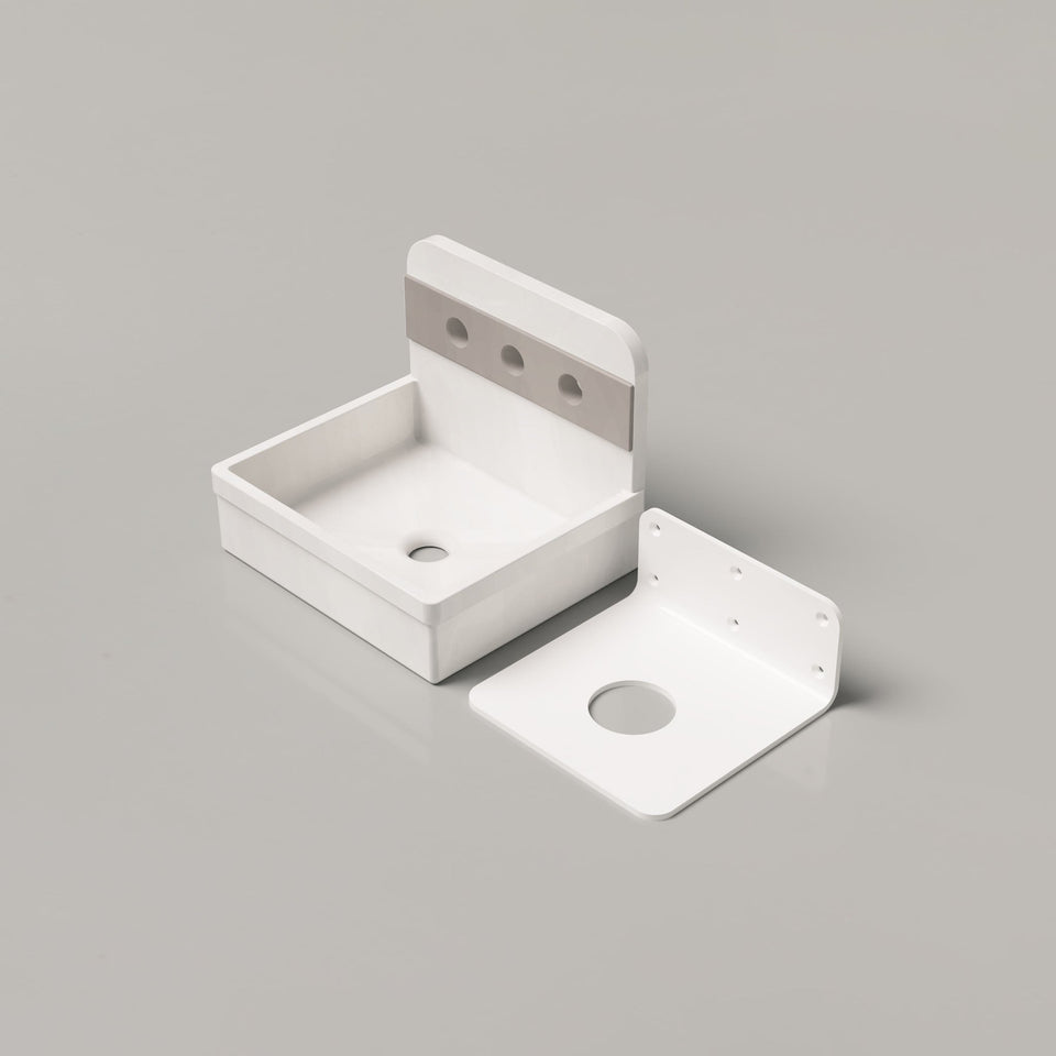 Nood Co Herbert Two Tone Basin - Wall Hung - Ivory (HT2-2-3-IV)
