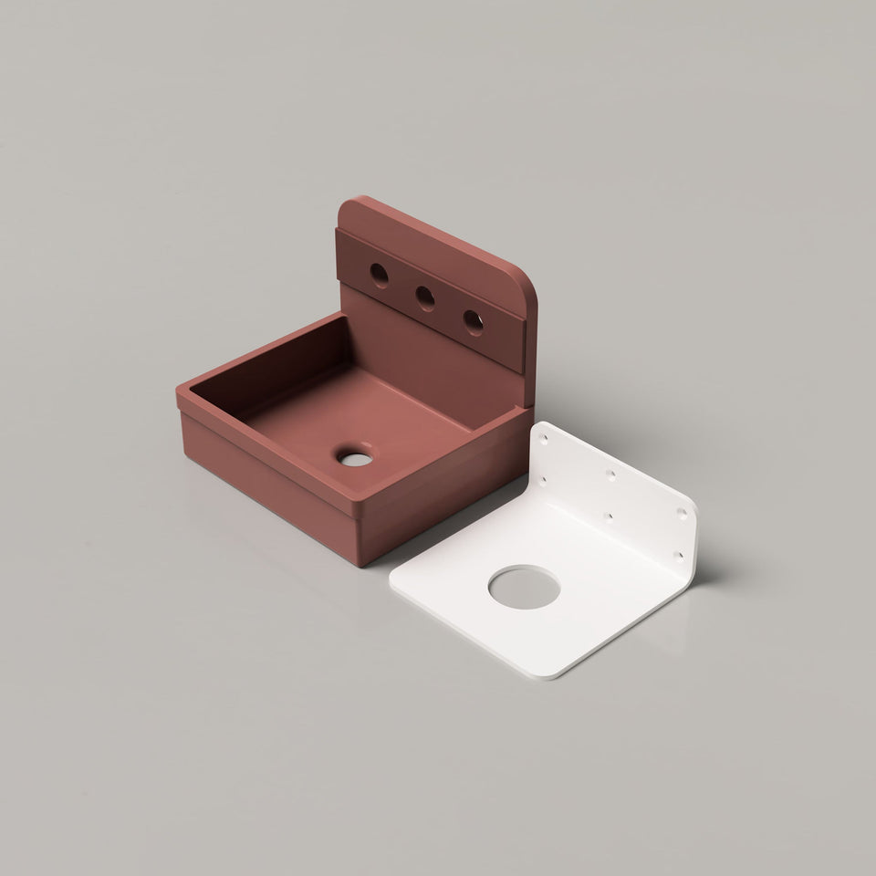 Nood Co Herbert Two Tone Basin - Wall Hung - Musk (HT2-2-3-MU)