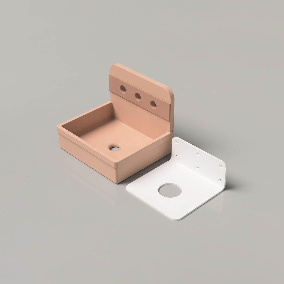 Nood Co Herbert Two Tone Basin - Pastel Peach / Wall (HT2-2-3-PA)