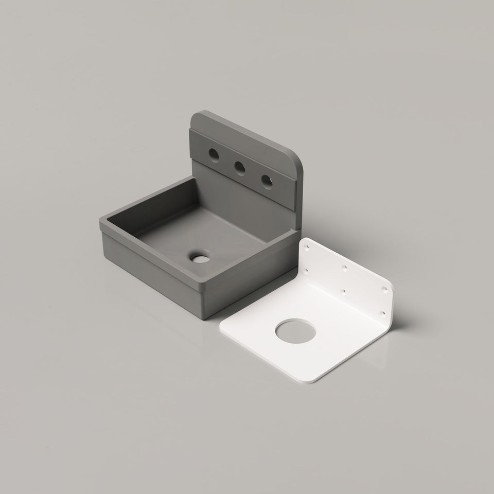 Nood Co Herbert Two Tone Basin - Wall Hung - Sky Grey (HT2-2-3-SK)
