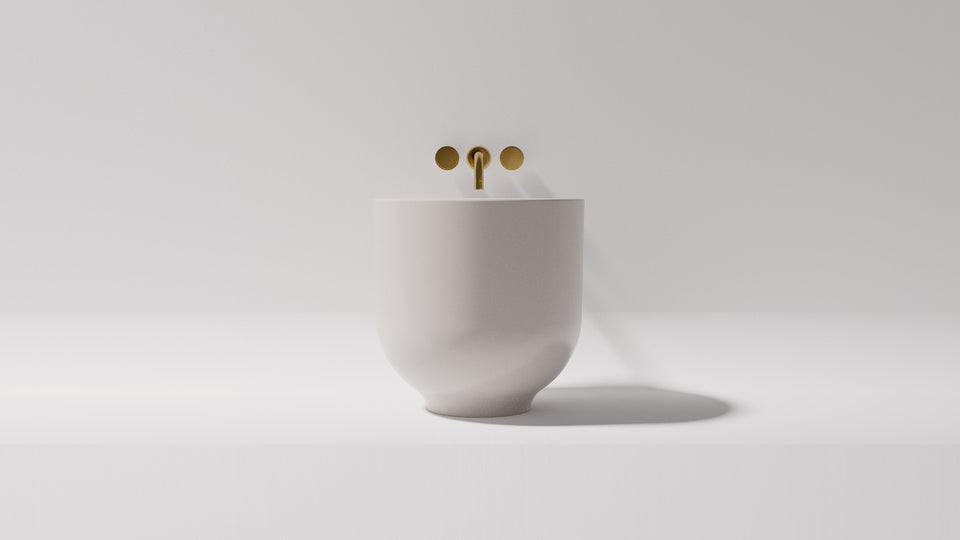 Pietra Bianca Halo Above Counter Basin