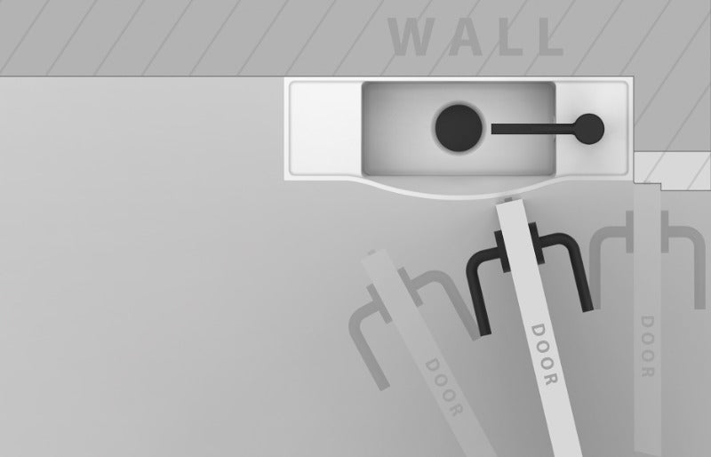 ADP Halo Wall Basin 1 Tap Hole LH Matte White 450x160x100mm
