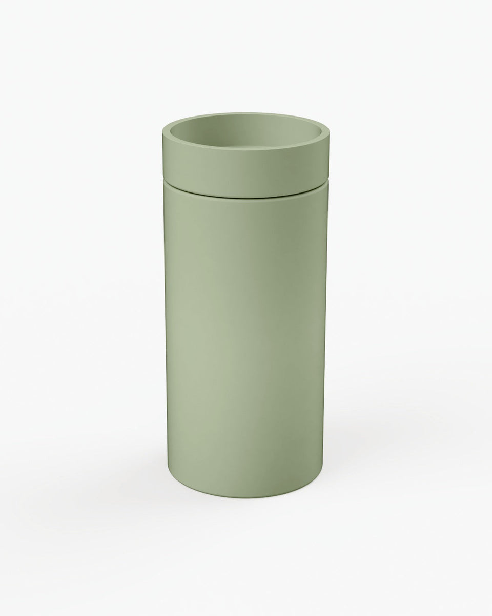 Nood Co Cylinder with Tray - Hoop Basin - Mint / Musk Tray (HP1-4-0-MI-TMU)