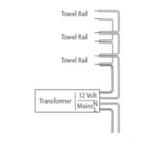 Radiant - Non-Heated Towel Ladder - 700mm x 1130mm - Matt Black