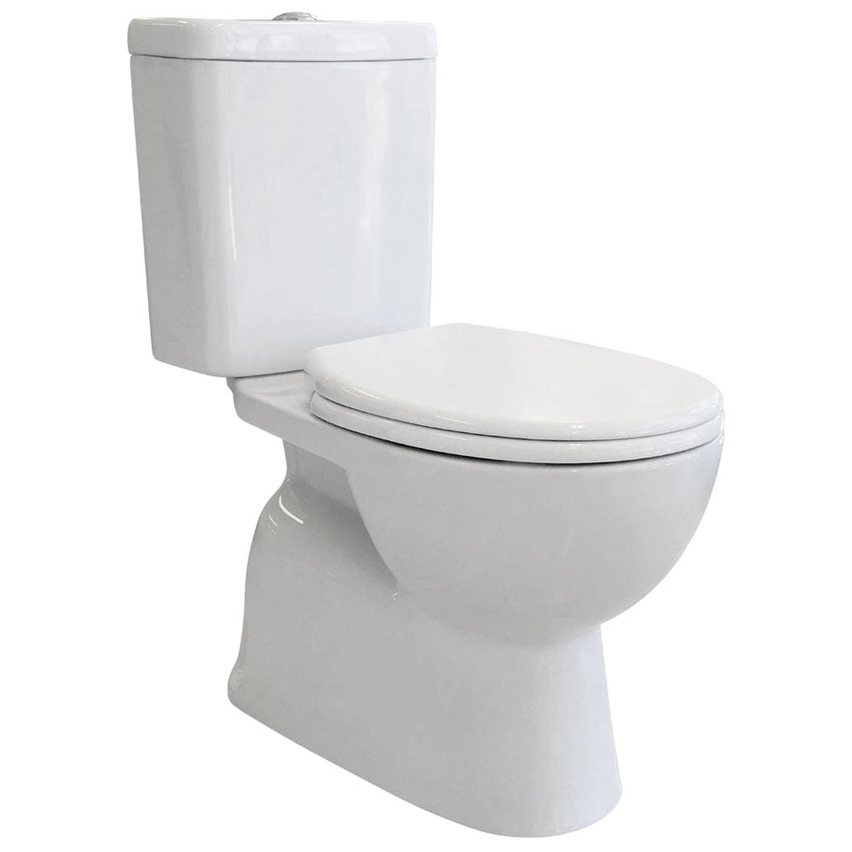 Fienza Stella Close Couple Toilet Suite Gloss White With S-Trap