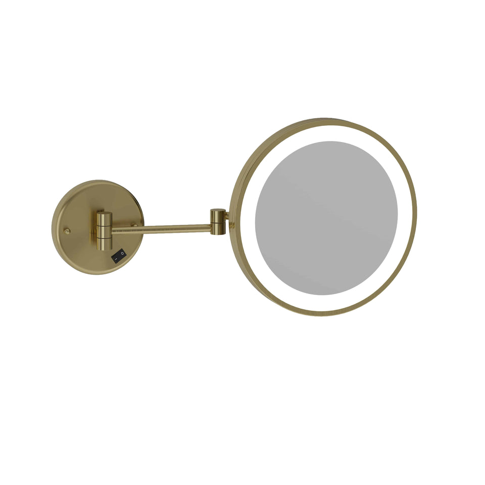 Ablaze L252CSMCBB 3x Magnification Brushed Brass Mirror with Light (L252CSMCBB)
