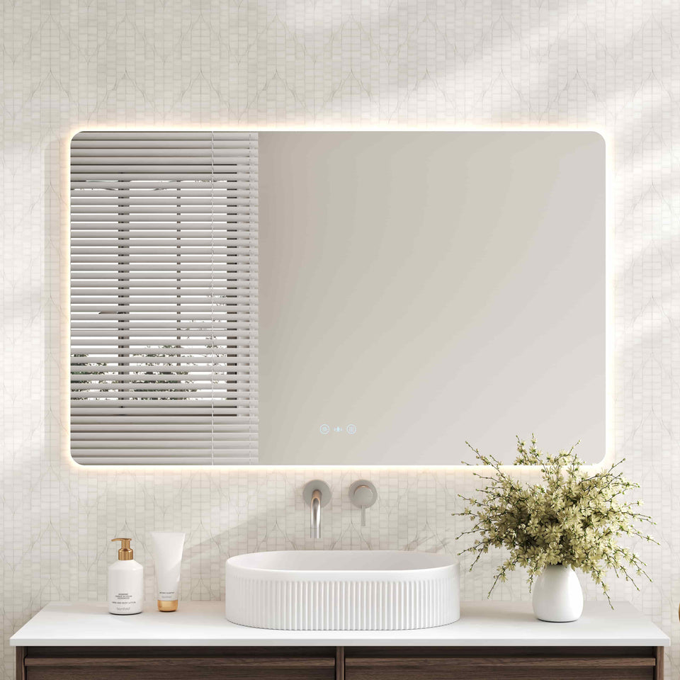 Luna LED Rectangular Mirror - with Adjustable LED Lighting - LED-75120-SQ_1_cec03b21-3aac-4e7b-949b-f9da83c22ad4
