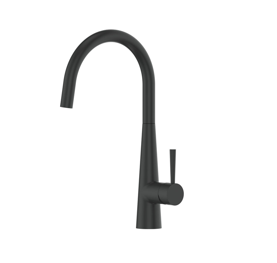 Greens Galiano Slimline Sink Mixer Matte Black - Greens official image (LF1756203MB)