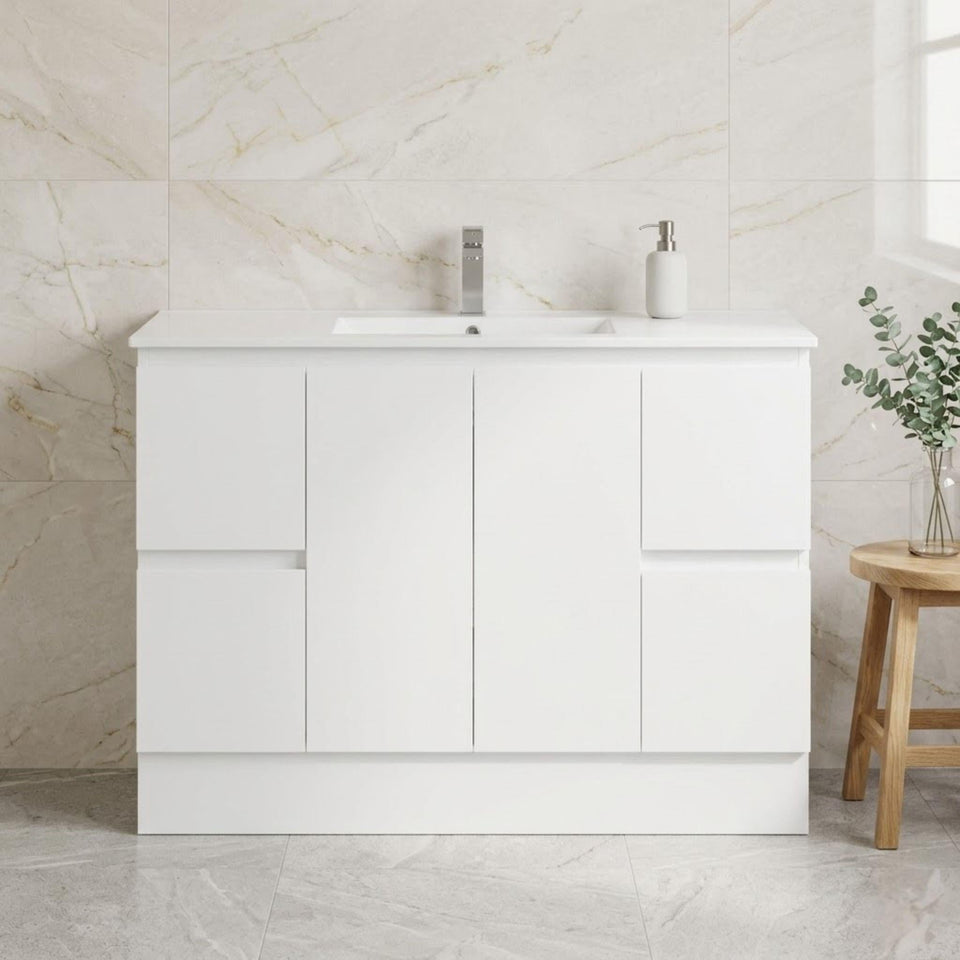 Lukka Alpha Single Bowl Floor Standing Vanity with Kickboard - 1200mm (LK-AL124K)