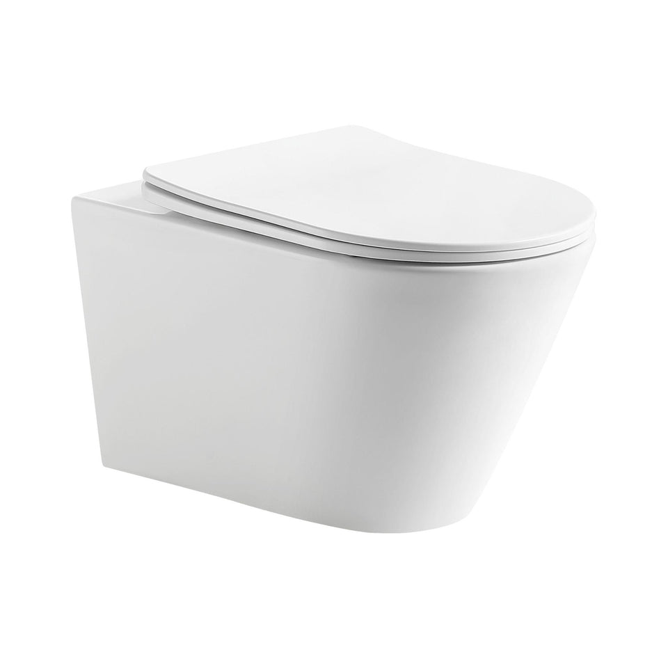 LUKKA AGENA TORNADO RIMLESS WALL HUNG PAN GLOSS WHITE