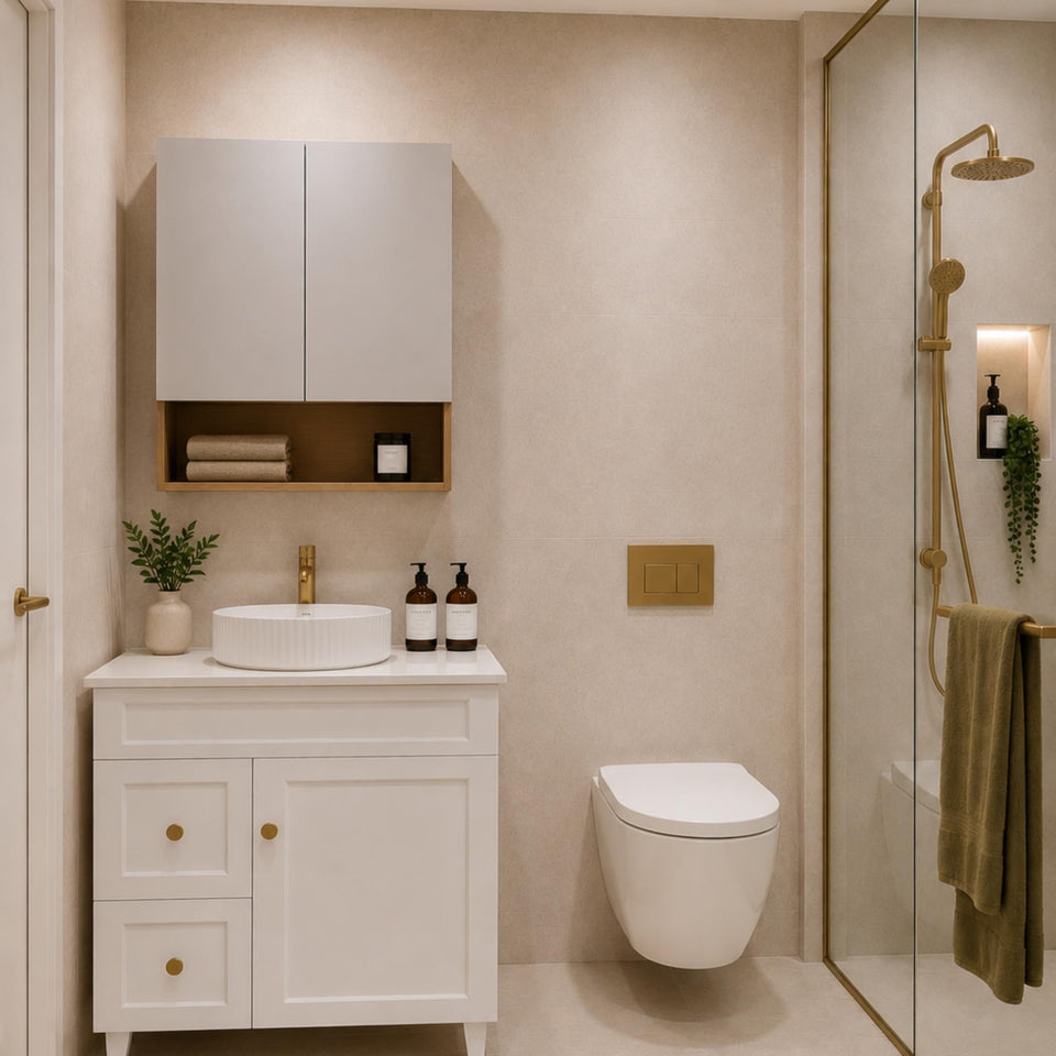 LUKKA HAROLD FEDERATION MATTE WHITE 750MM SINGLE BOWL FLOOR STANDING VANITY (AVAILABLE IN LEFT AND RIGHT HAND DRAWER)