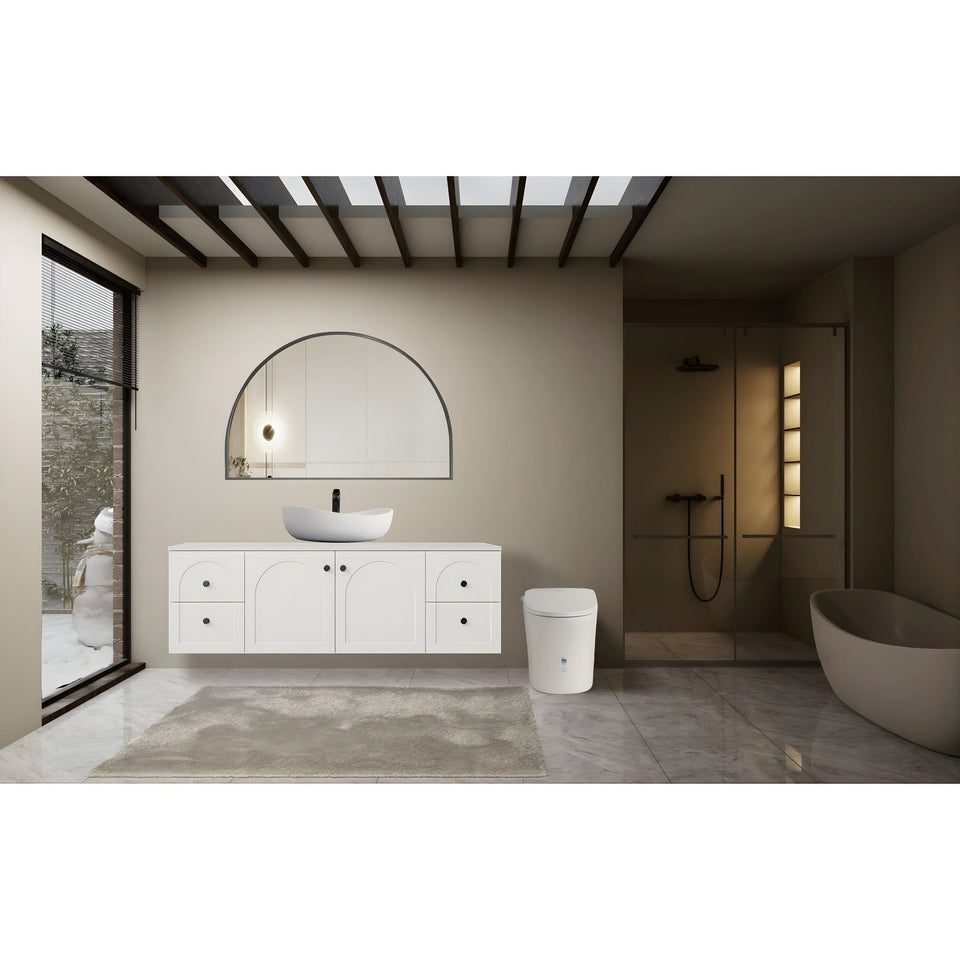 LUKKA ARCO METAL FRAMED MIRROR GUN METAL 1200X800MM