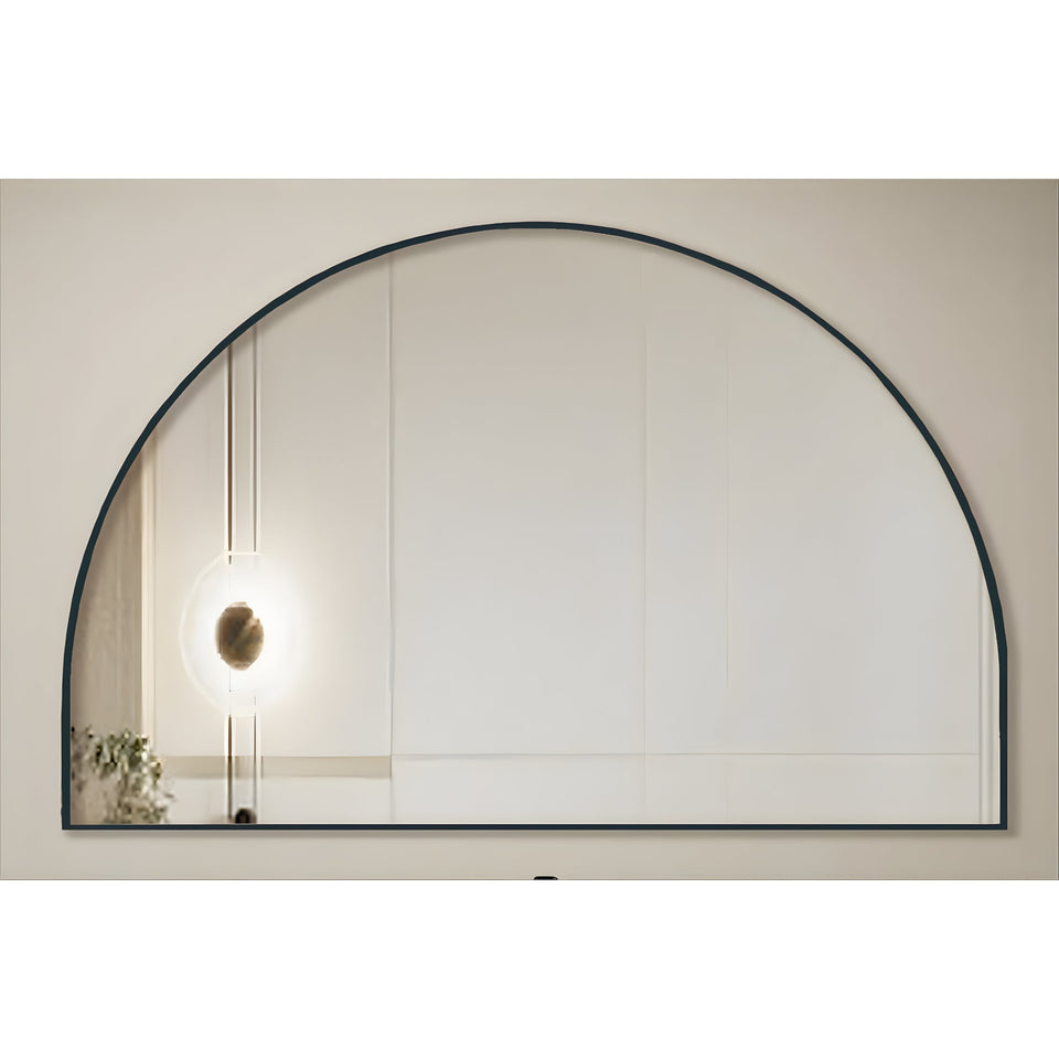 Lukka Arco Metal Framed Mirror 1200X800MM - Matte Black (LK-FMAR8012-MB)