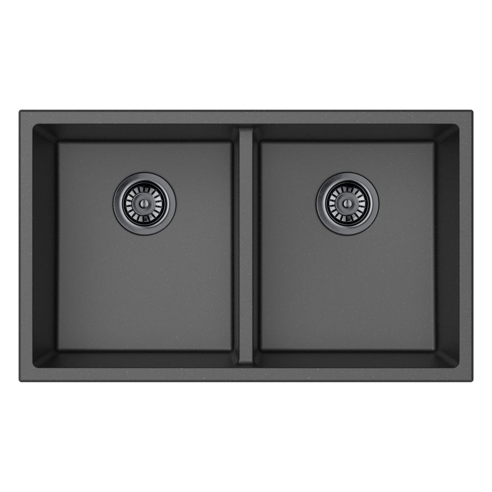 Lukka Crete Granite Double Bowl Kitchen Sink