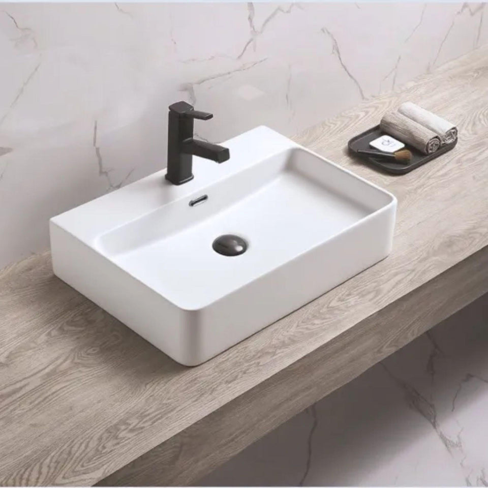 Lukka Kliff Wall Hung / Above Counter Basin - Gloss White / 515mm (LK-KW520)
