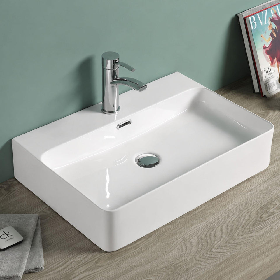 Lukka Kliff Wall Hung / Above Counter Basin - Gloss White / 710mm (LK-KW720)