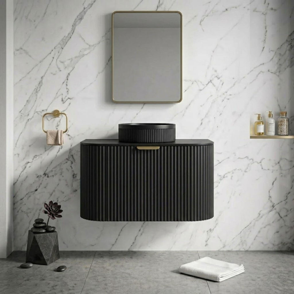 Lukka Agena Modern Single Bowl Wall Hung Vanity
