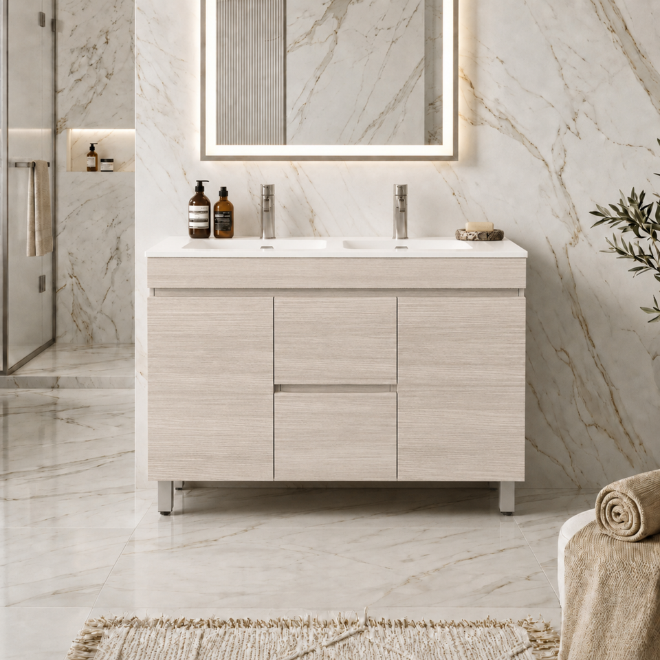 Lukka Camden Modern 1200MM Double Bowl Floor Standing Vanity