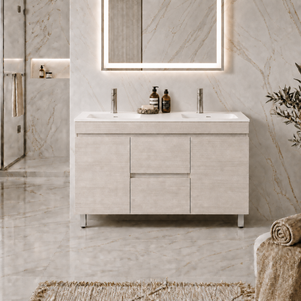 Lukka Camden Modern 1500MM Double Bowl Floor Standing Vanity
