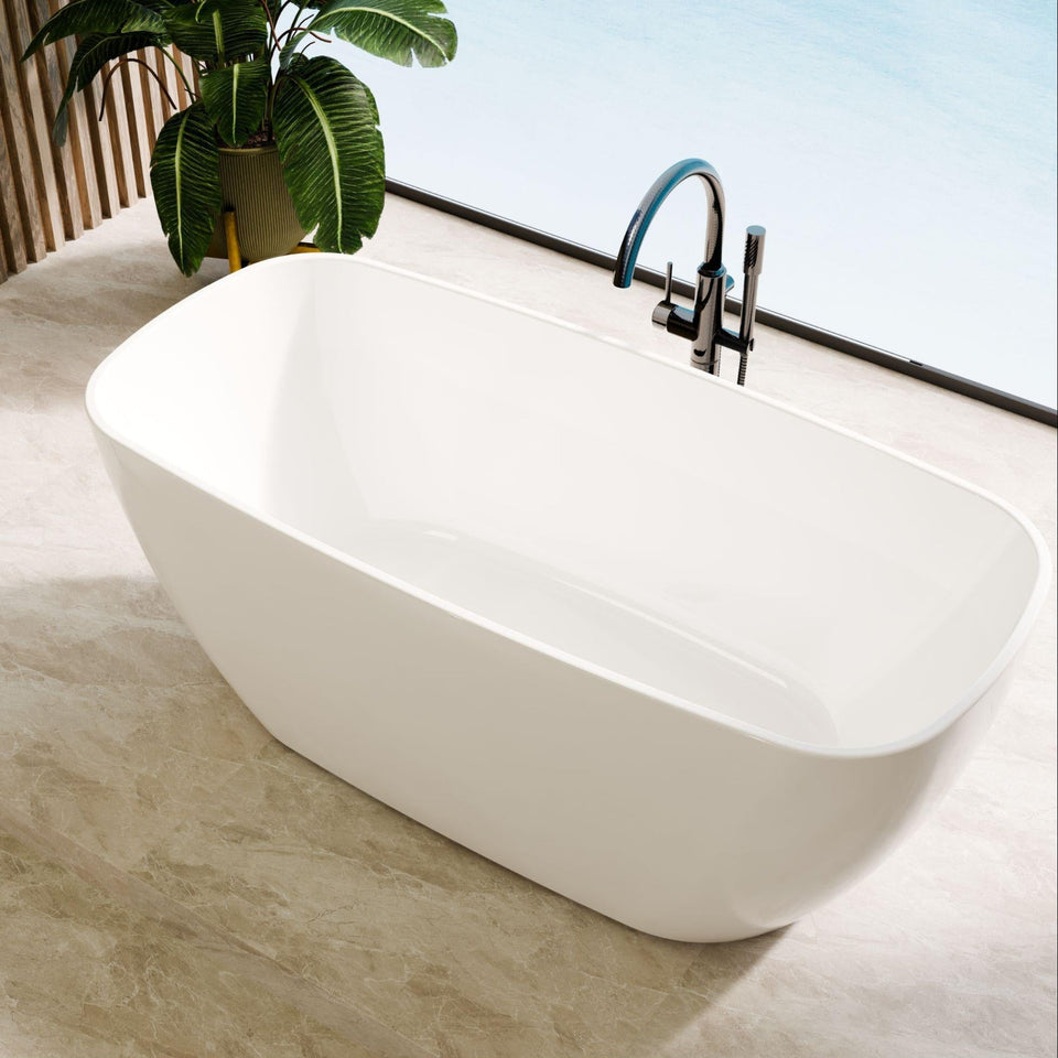LUKKA ORTA FREESTANDING BATHTUB GLOSS WHITE 1450MM