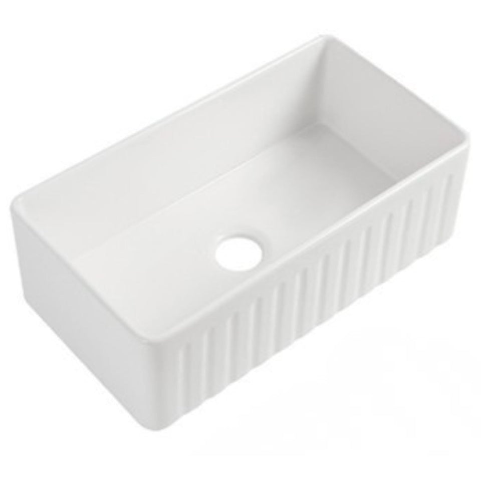 Lukka Roccia Farmhouse Buttler Fine Fireclay Single Bowl Sink 835MM