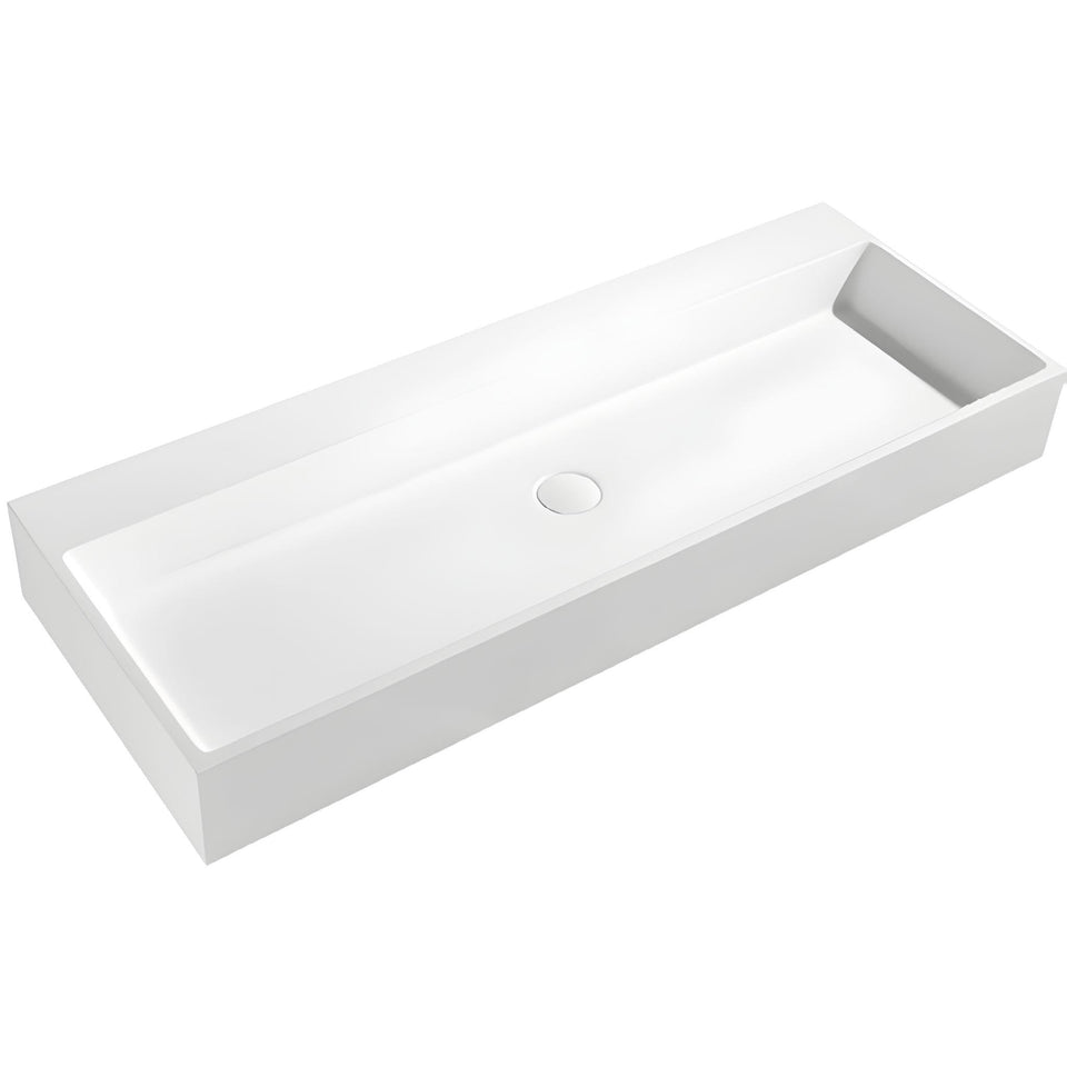 LUKKA CRETE WALL HUNG BASIN MATTE WHITE 900MM