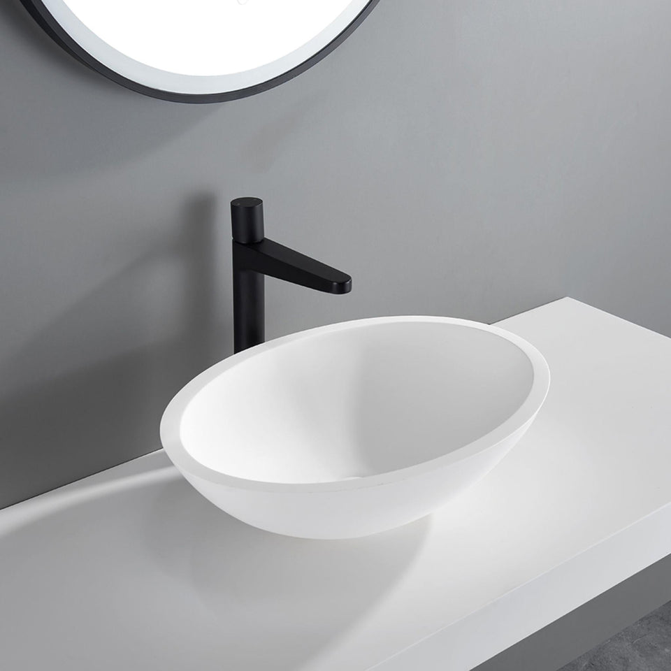 LUKKA KIRRA ABOVE COUNTER BASIN MATTE WHITE 500MM