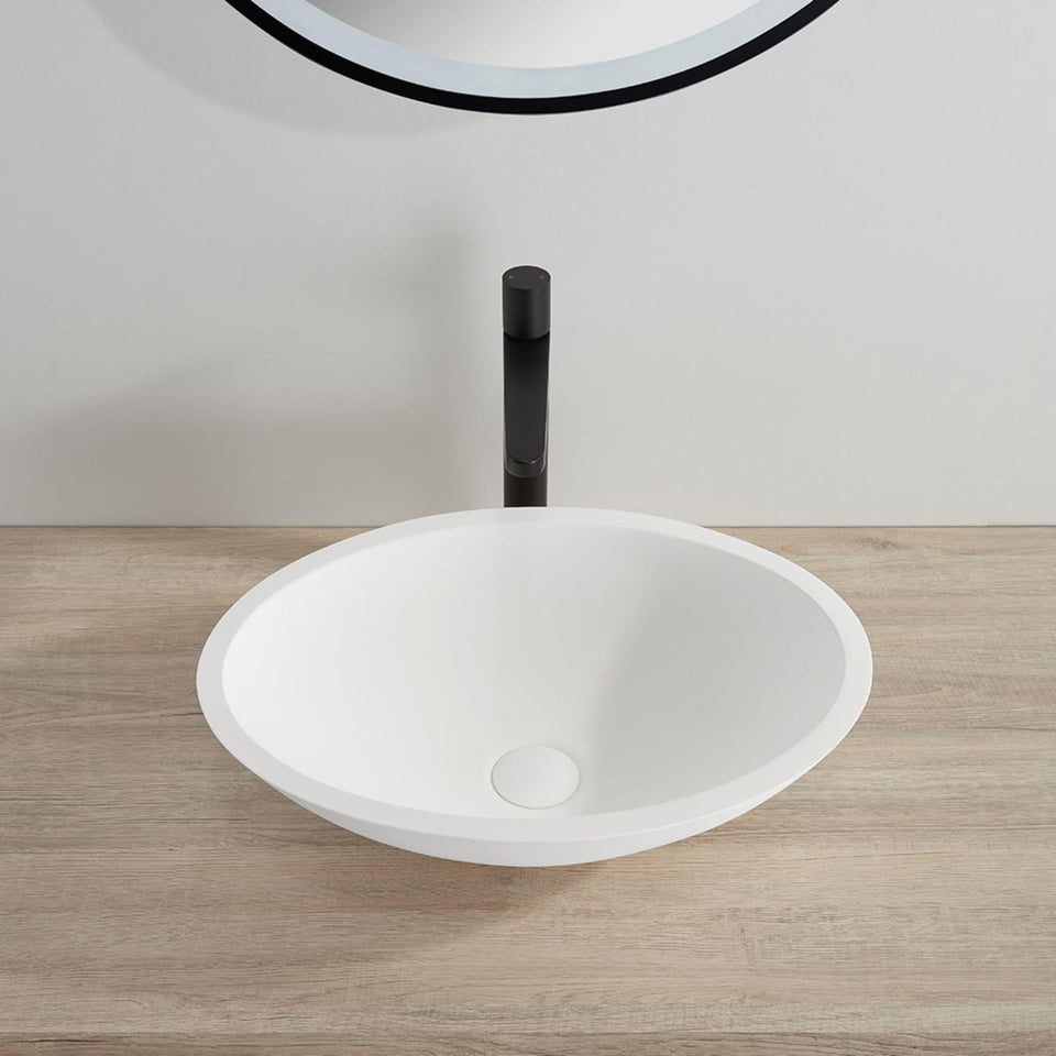 LUKKA KIRRA ABOVE COUNTER BASIN MATTE WHITE 528MM