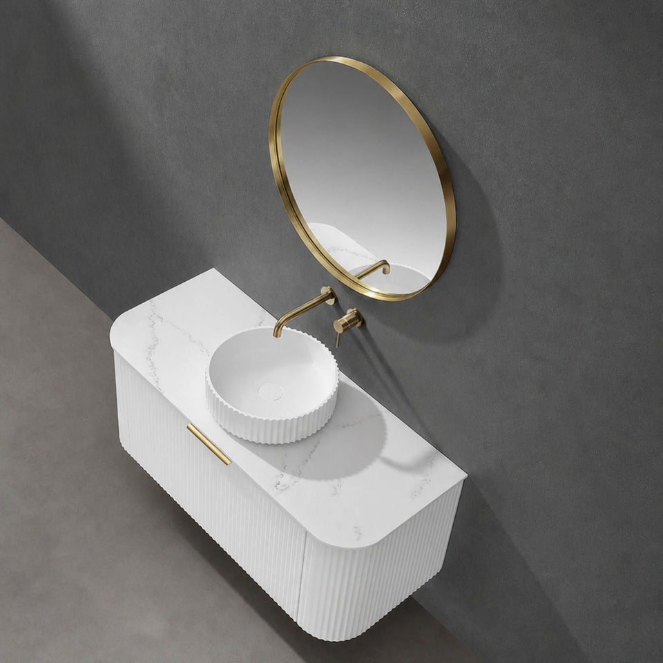 Lukka Olley Fluted Above Counter Basin 400MM