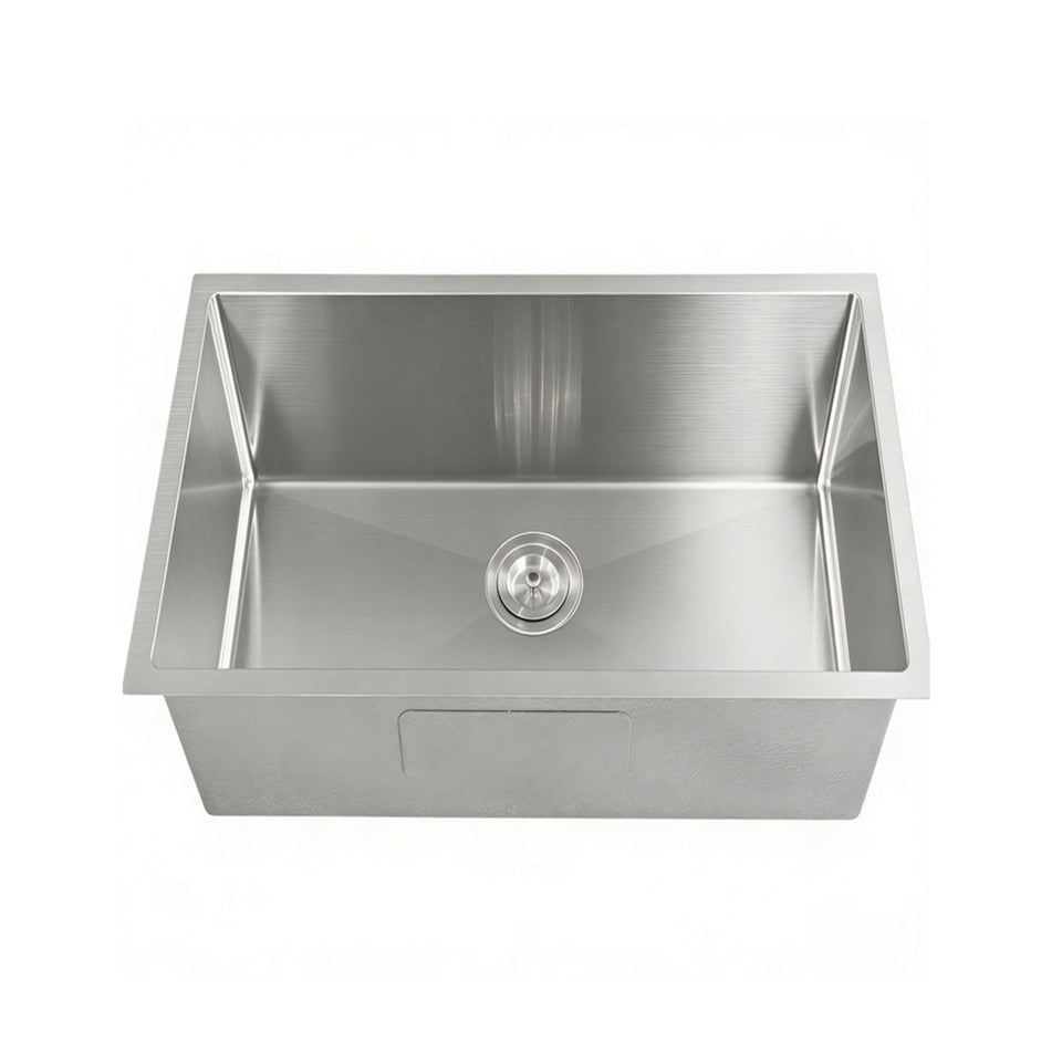 Lukka Kliff Hand Made Stainless Steel Single Bowl Undermount Kitchen Sink - 580mm (LK-SSK-54)